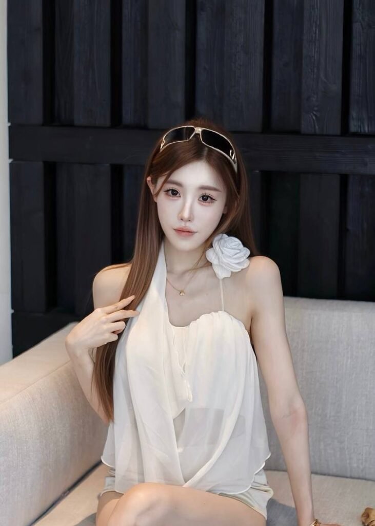 Mingmei premium Chinese model sitting elegantly